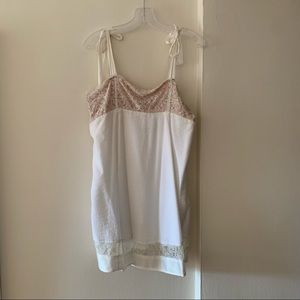 For Love & Lemons White Lace Tie Strap Dress M